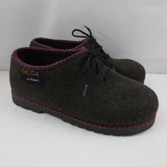 Wild n Wooly by Stegmann Shoes Gray Pure New Wool Germany Women's Size US 7 - Picture 1 of 15